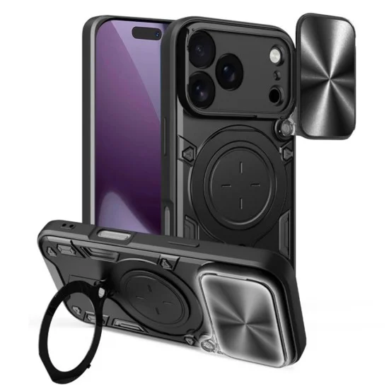 Калъф Techsuit CamGuard Pro - iPhone 18 Pro Max / iPhone 17 Pro Max - Черен
