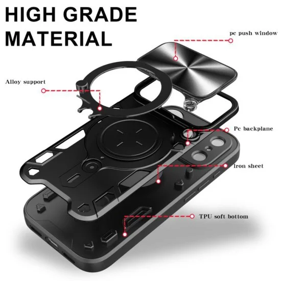 Калъф Techsuit CamGuard Pro - iPhone 18 Pro Max / iPhone 17 Pro Max - Черен