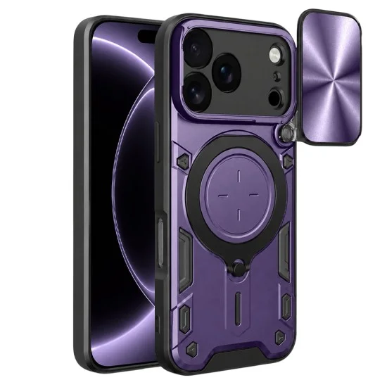 Калъф Techsuit CamGuard Pro - iPhone 18 Pro / iPhone 17 Pro - Лилав