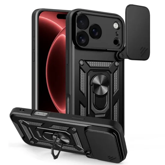 Калъф Techsuit CamShield Series - iPhone 18 Pro Max / iPhone 17 Pro Max - Черен