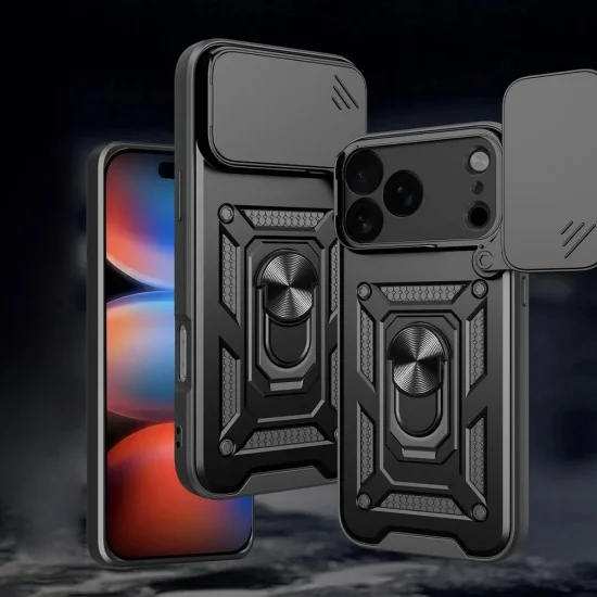 Калъф Techsuit CamShield Series - iPhone 18 Pro / iPhone 17 Pro - Черен