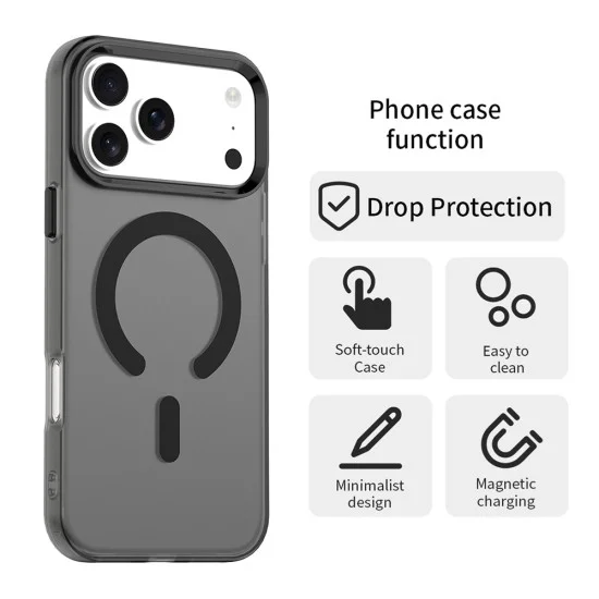 Калъф Techsuit CandyCase MagSafe - iPhone 18 Pro / iPhone 17 Pro - Черен