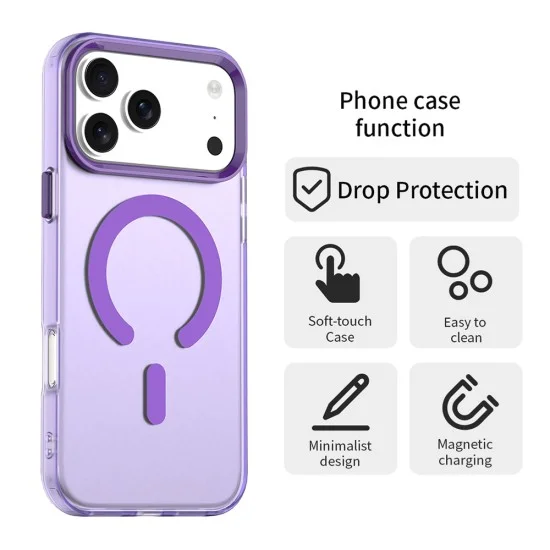 Калъф Techsuit CandyCase MagSafe - iPhone 18 Pro / iPhone 17 Pro - Лилав