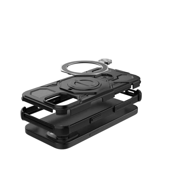 Калъф – Techsuit Carbon Shield PRO – Xiaomi Redmi 15 4G / Redmi 15 5G – Черен