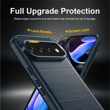 Калъф Techsuit Carbon Silicone - Google Pixel 11 Pro XL - Син