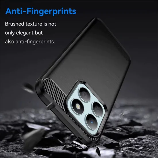 Калъф – Techsuit Carbon Silicone – Honor 400 Smart 5G / 400 Smart 4G / X7d 4G – Черен