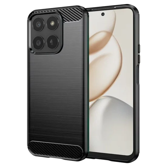 Калъф – Techsuit Carbon Silicone – Honor 400 Smart 5G / 400 Smart 4G / X7d 4G – Черен