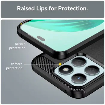Калъф – Techsuit Carbon Silicone – Honor 400 Smart 5G / 400 Smart 4G / X7d 4G – Син