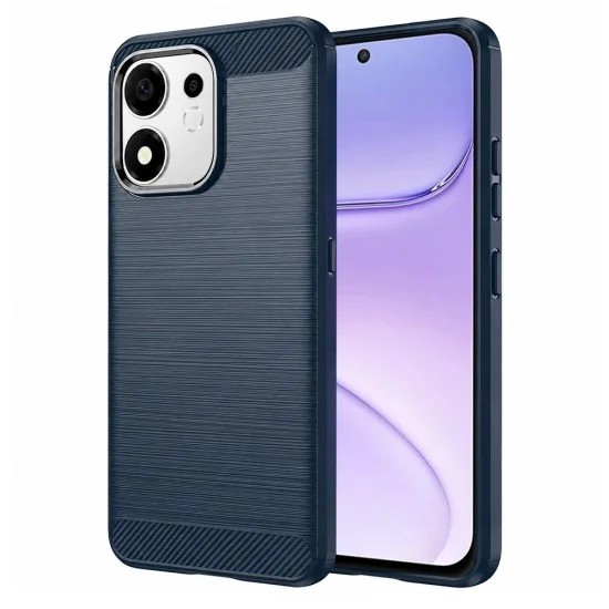 Калъф Techsuit Carbon Silicone - Honor 600 Smart - Син