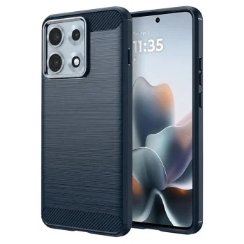 Калъф Techsuit Carbon Silicone - Motorola Edge 70 Max - Син