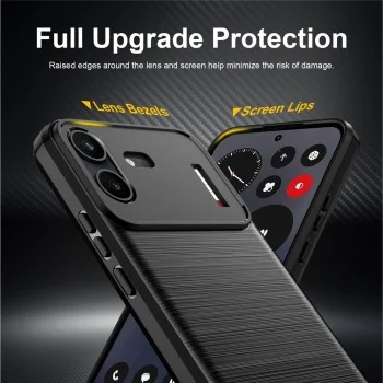 Калъф Techsuit Carbon Silicone - Nothing Phone (4b) - Черен