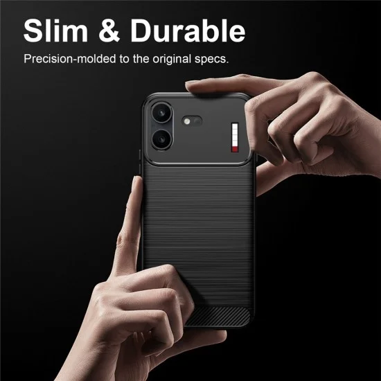 Калъф Techsuit Carbon Silicone - Nothing Phone (4b) - Черен