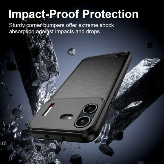 Калъф Techsuit Carbon Silicone - Nothing Phone (4b) - Черен