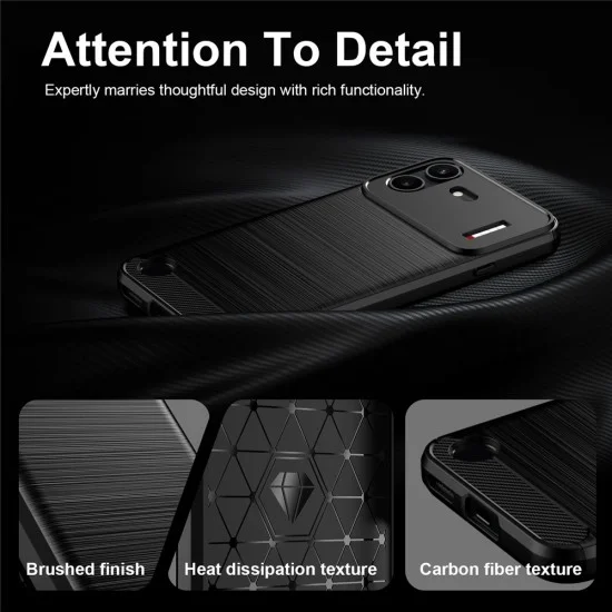 Калъф Techsuit Carbon Silicone - Nothing Phone (4b) - Черен