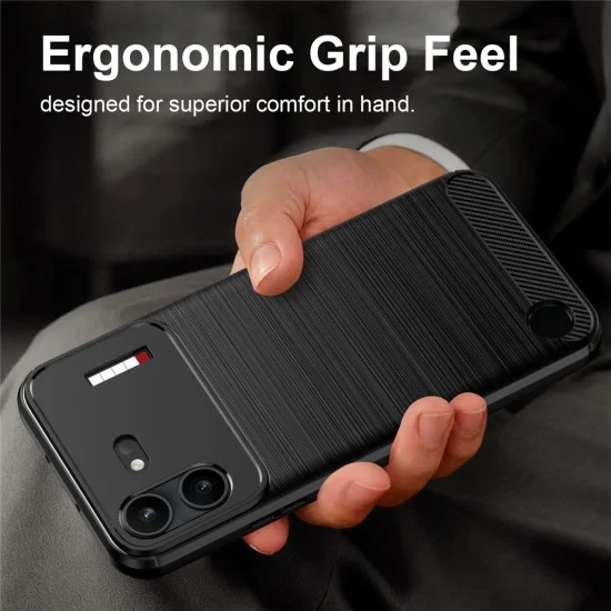 Калъф Techsuit Carbon Silicone - Nothing Phone (4b) - Черен