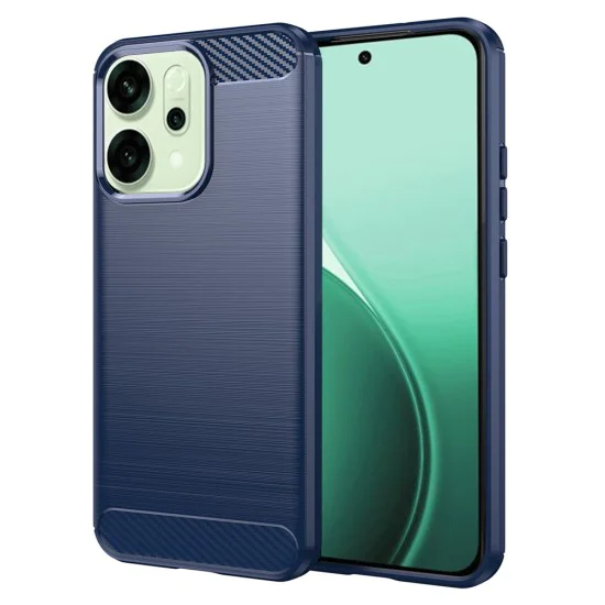 Калъф – Techsuit Carbon Silicone – Oppo Reno14 – Син