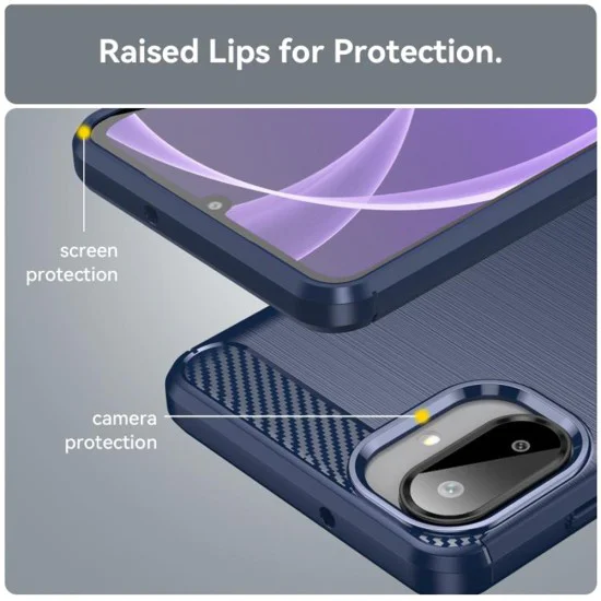 Калъф – Techsuit Carbon Silicone – Samsung Galaxy A07 4G – Син