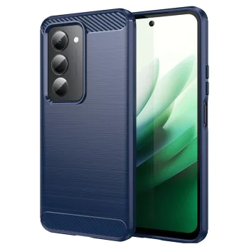Калъф – Techsuit Carbon Silicone – Xiaomi Redmi 15 4G / Redmi 15 5G – Син
