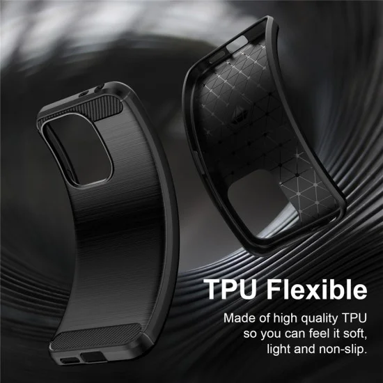 Калъф Techsuit Carbon Silicone - Xiaomi Redmi 17 4G / Redmi 17 5G - Черен