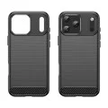Калъф Techsuit Carbon Silicone - iPhone 18 Pro Max / iPhone 17 Pro Max - Черен