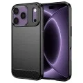 Калъф Techsuit Carbon Silicone - iPhone 18 Pro / iPhone 17 Pro - Черен