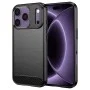 Калъф Techsuit Carbon Silicone - iPhone 18 Pro / iPhone 17 Pro - Черен