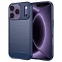 Калъф Techsuit Carbon Silicone - iPhone 18 Pro / iPhone 17 Pro - Син