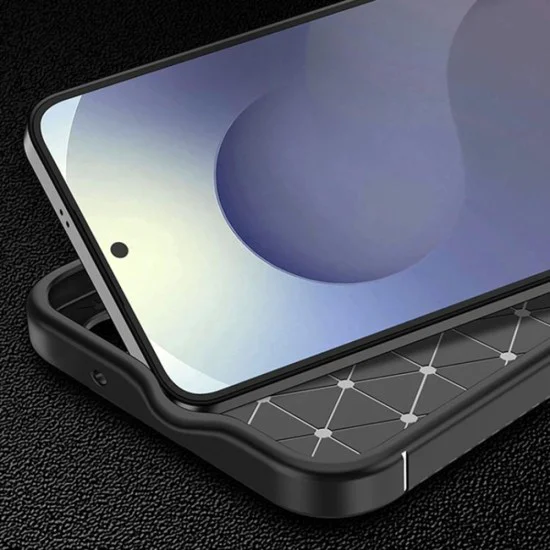 Калъф – Techsuit CarbonFiber – Samsung Galaxy S25 FE – Черен