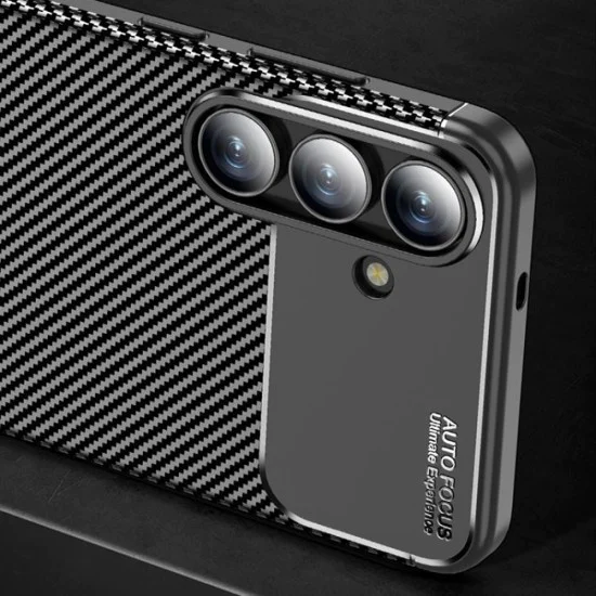 Калъф – Techsuit CarbonFiber – Samsung Galaxy S25 FE – Черен