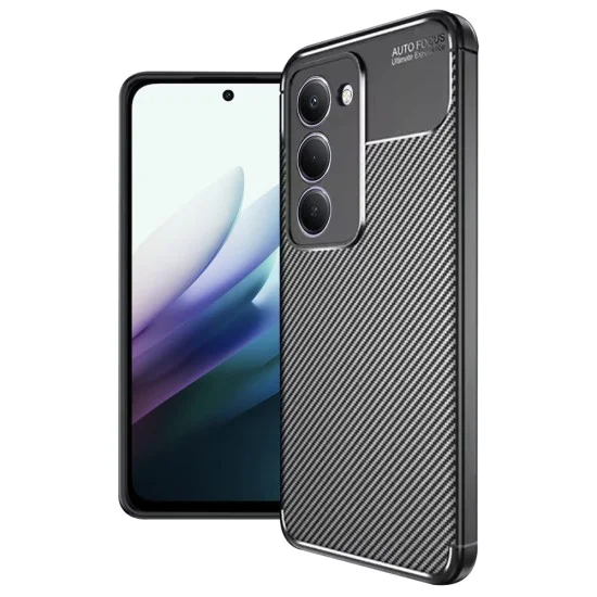 Калъф – Techsuit CarbonFiber – Xiaomi Redmi 15 4G / Redmi 15 5G – Черен