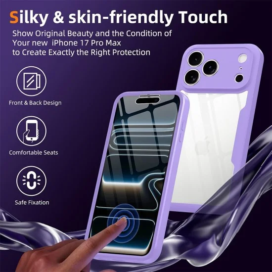Калъф Techsuit - ColorVerse 360 Series + Screen Protector - iPhone 18 Pro Max / iPhone 17 Pro Max - Лилав
