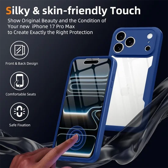Калъф Techsuit - ColorVerse 360 Series + Screen Protector - iPhone 18 Pro Max / iPhone 17 Pro Max - Син