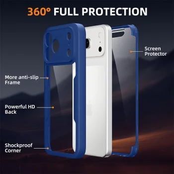Калъф Techsuit - ColorVerse 360 Series + Screen Protector - iPhone 18 Pro Max / iPhone 17 Pro Max - Син