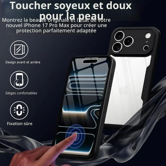 Калъф Techsuit - ColorVerse 360 Series + Screen Protector - iPhone 18 Pro / iPhone 17 Pro - Черен