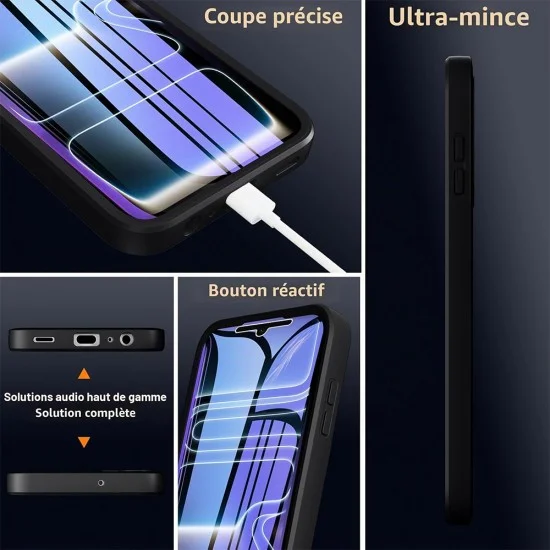 Калъф Techsuit - ColorVerse 360 Series + Screen Protector - iPhone 18 Pro / iPhone 17 Pro - Черен