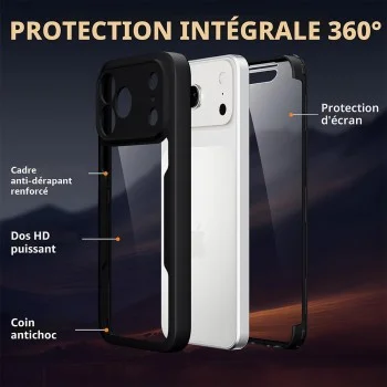 Калъф Techsuit - ColorVerse 360 Series + Screen Protector - iPhone 18 Pro / iPhone 17 Pro - Черен
