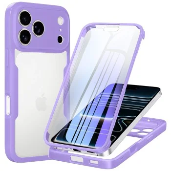 Калъф Techsuit - ColorVerse 360 Series + Screen Protector - iPhone 18 Pro / iPhone 17 Pro - Лилав