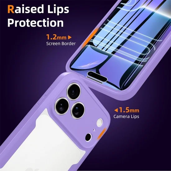 Калъф Techsuit - ColorVerse 360 Series + Screen Protector - iPhone 18 Pro / iPhone 17 Pro - Лилав