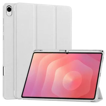 Калъф Techsuit Flex Trifold (с държач за писалка) - Samsung Galaxy Tab S12 Plus - Сив