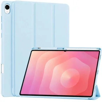 Калъф Techsuit Flex Trifold (с държач за писалка) - Samsung Galaxy Tab S12 Plus - Светло син