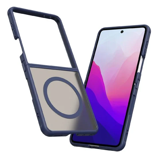Калъф Techsuit - HaloFrost II MagSafe - Samsung Galaxy Z Flip8 - Тъмносин