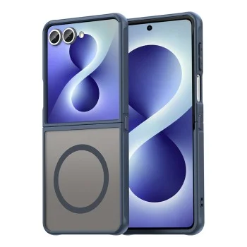 Калъф Techsuit - HaloFrost II MagSafe - Samsung Galaxy Z Flip8 - Тъмносин