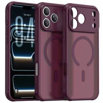 Калъф Techsuit - HaloFrost II MagSafe - iPhone 18 Pro Max / iPhone 17 Pro Max - Бордо