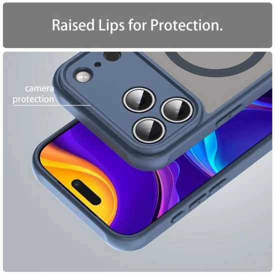 Калъф Techsuit HaloFrost II MagSafe - iPhone 18 Pro Max / iPhone 17 Pro Max - Тъмно син