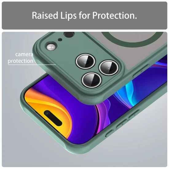 Калъф Techsuit HaloFrost II MagSafe - iPhone 18 Pro Max / iPhone 17 Pro Max - Зелен