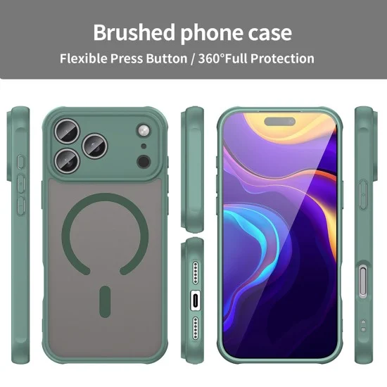 Калъф Techsuit HaloFrost II MagSafe - iPhone 18 Pro Max / iPhone 17 Pro Max - Зелен