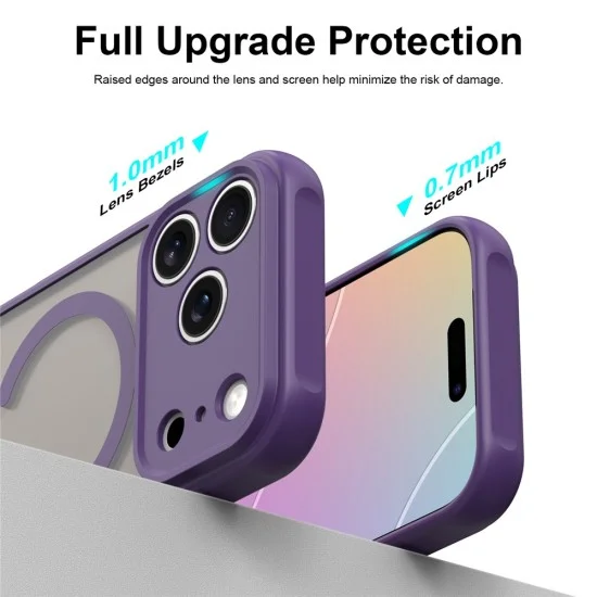 Калъф Techsuit - HaloFrost II MagSafe - iPhone 18 Pro / iPhone 17 Pro - Бордо
