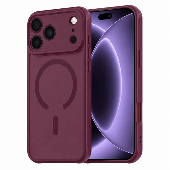 Калъф Techsuit - HaloFrost II MagSafe - iPhone 18 Pro / iPhone 17 Pro - Бордо