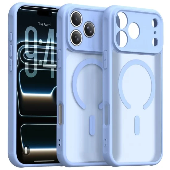 Калъф Techsuit - HaloFrost II MagSafe - iPhone 18 Pro / iPhone 17 Pro - Светлосин