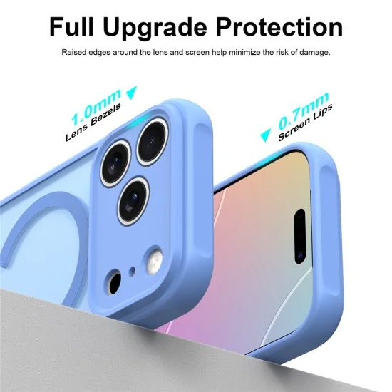 Калъф Techsuit - HaloFrost II MagSafe - iPhone 18 Pro / iPhone 17 Pro - Светлосин